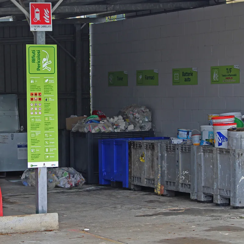 Cartelli CdR Piattaforma ecologica Cornaredo RUP
