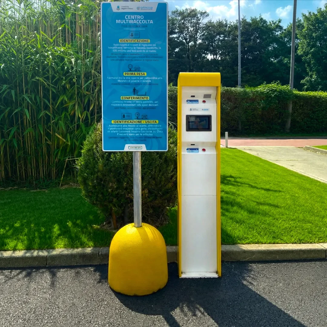 Totem controllo accessi Piattaforma Ecologica